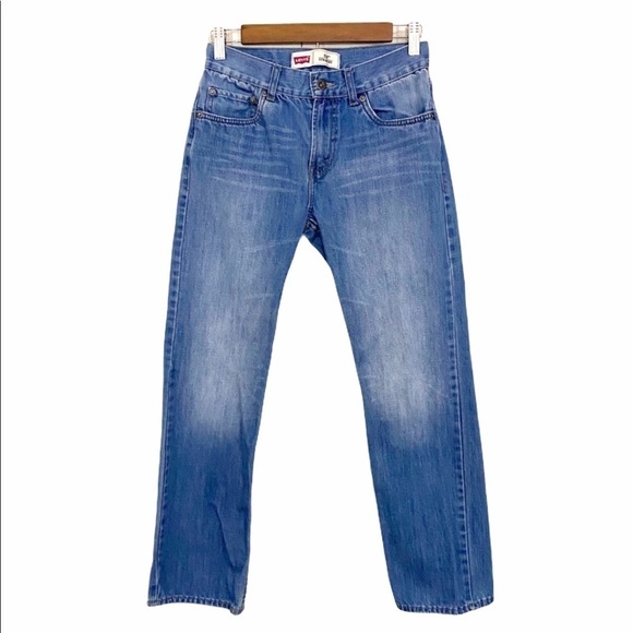 Levi's Boys 514 Straight Leg Medium Wash Jeans - Picture 1 of 9
